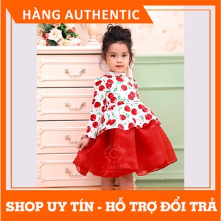 Váy Cho Bé Gái Mặc Tết Dự Tiệc - Đầm công chúa bé gái cherry
