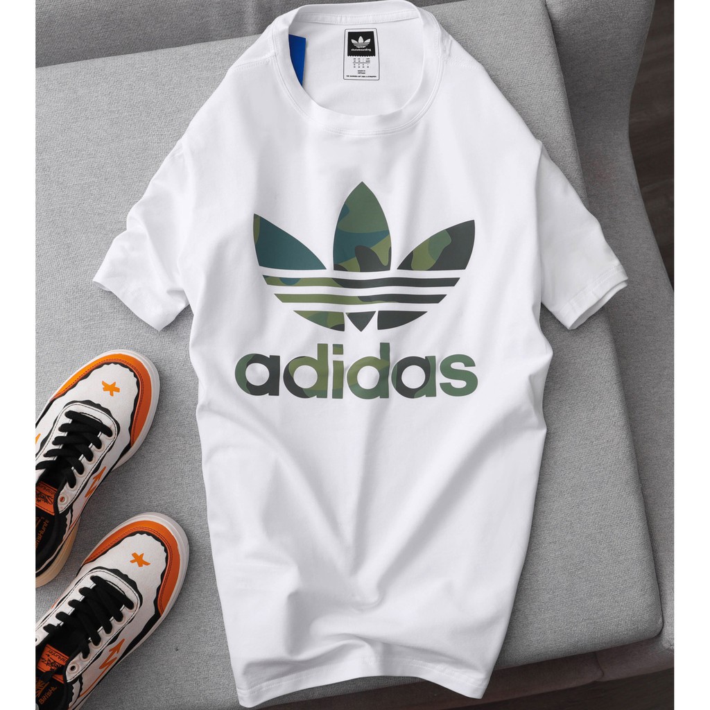 ÁO THUN NGẮN TAY KHÔNG CỔ BASIC NAM NỮ UNISEX CAO CẤP IN HÌNH ADI.DAS của KADINO, ÁO PHÔNG NGẮN TAY KHÔNG CỔ IN ADIDAS | BigBuy360 - bigbuy360.vn