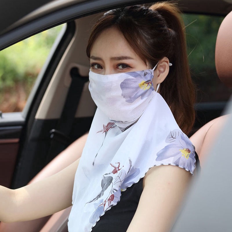 (Hàng Mới Về) Khẩu Trang Chiffon Chống Nắng Đa Năng Tiện Dụng Khi Đi Xe Đạp | BigBuy360 - bigbuy360.vn