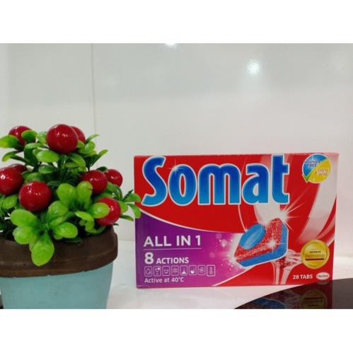  Viên rửa dành cho máy rửa bát Somat All in 1 Extra 25 viên