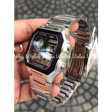 Đồng hồ điện tử thể thao nam - AE1200, full thép mạnh mẽ | BigBuy360 - bigbuy360.vn