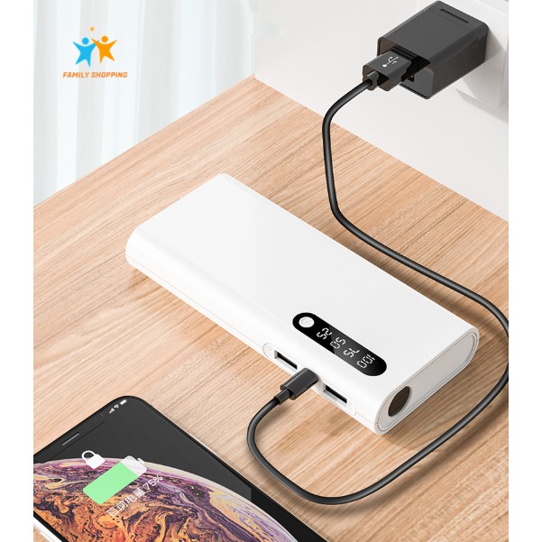 Sạc Dự Phòng 2 Cổng Kết Nối Kết Hợp Màn Hình Led Và Đèn Chiếu Sáng