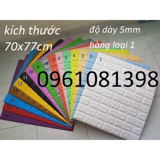 MIẾNG XỐP DÁN TƯỜNG 3D LOẠI 5MM KHỔ 70X77 CÁCH ÂM CÁCH NHIỆT CHỐNG ẨM