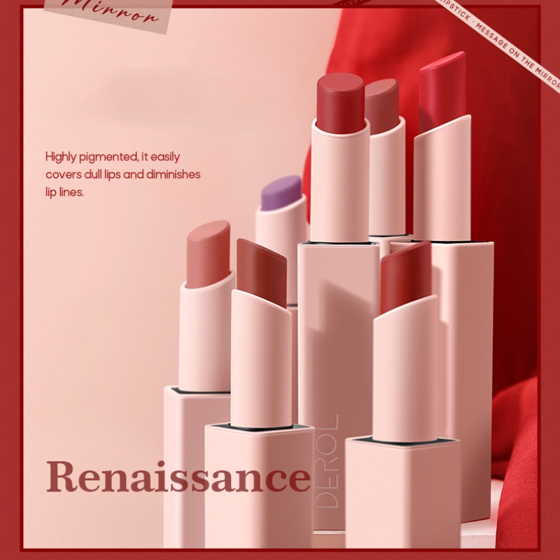 Son Môi Nhung Lì Derol 8 Màu Sắc Thời Trang Tùy Chọn