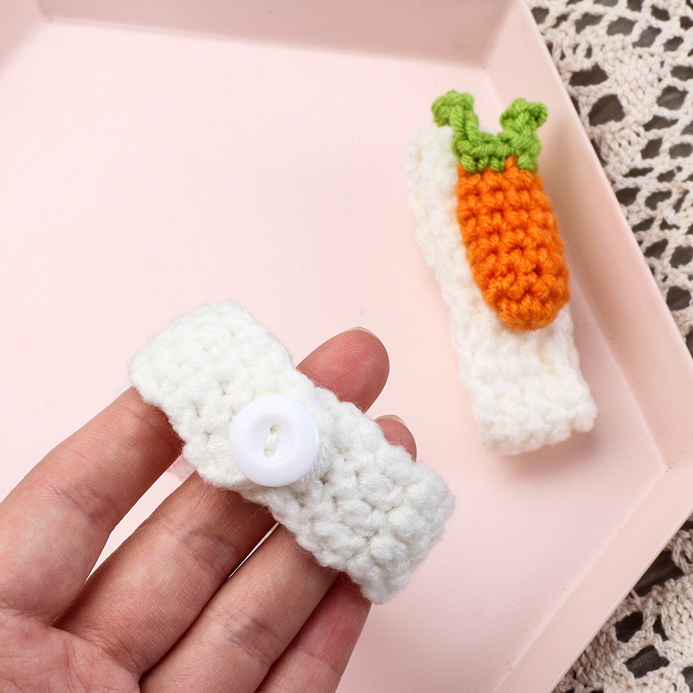Vòng tay đan len hình thỏ / cà rốt / ếch dễ thương sáng tạo cho bé gái