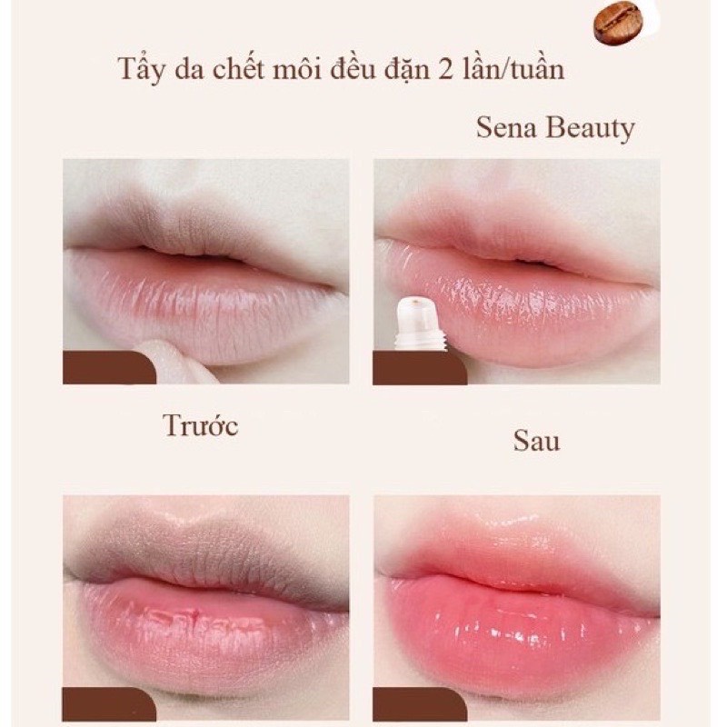 Tẩy da chết môi Heyxi Cafe 15G Sena Beauty