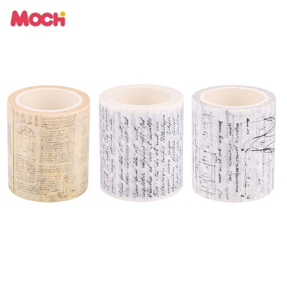 Băng dính Washi bằng giấy 50mm in hoạ tiết độc đáo dùng trang trí tiện dụng