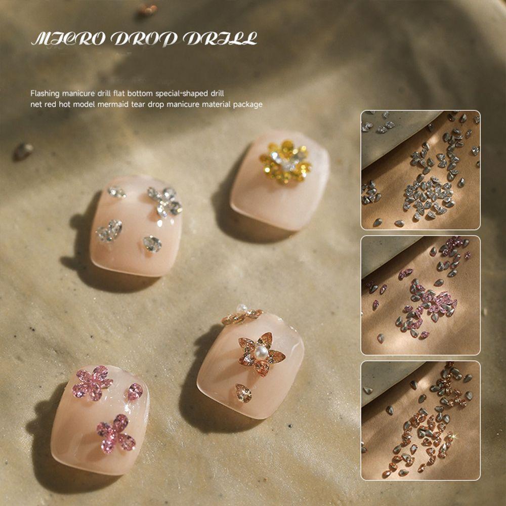 OCEANMAP Nail Rhinestone Water Drop Nail Beauty DIY Materials Nail Salon Nail Art Charms Manicuring Jewelry