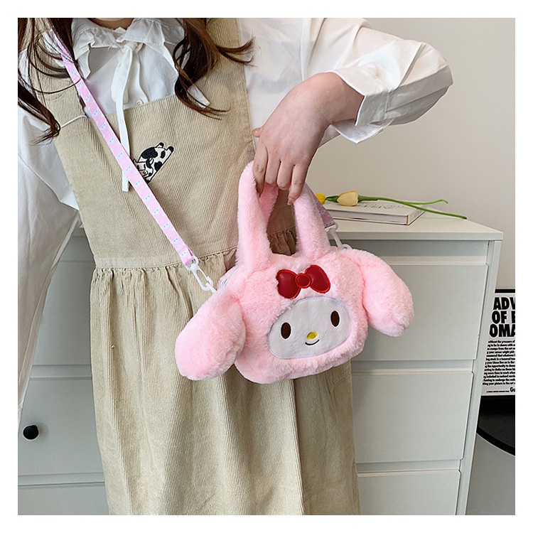 Túi Xách Hình Thỏ Stellalou Cinnamoroll Lotso Melody Linabell Hoạt Hình Nhồi Bông Làm Quà Tặng Sinh Nhật Cho Mẹ Và Bé