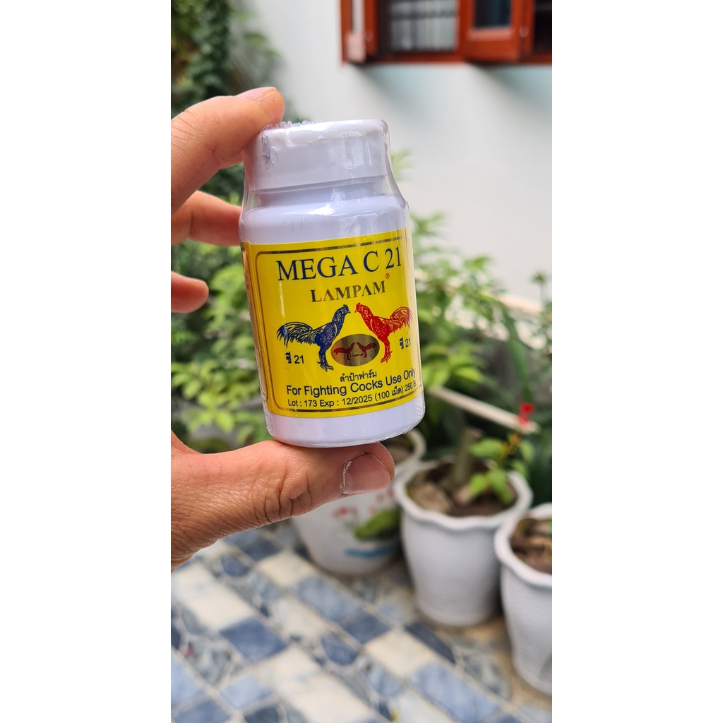 MEGA C21 CHO GÀ CHỌI, GÀ NÒI, GÀ ĐÁ. BỒI BỔ GÂN CỐT, TĂNG BO ĐÁ, BỀN SỨC CHO GÀ ĐÁ. LỌ 100 VIÊN