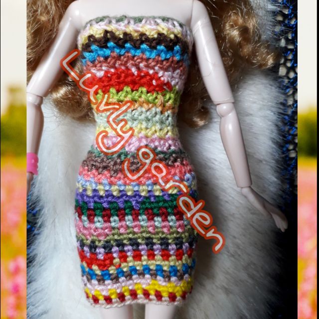 Đầm len body cho búp bê