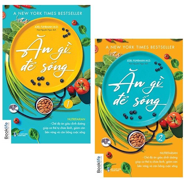 Sách - Bộ Sách Ăn Gì Để Sống (Bộ 2 Tập) - Joel Fuhrman MD (1980BOOKS HCM)