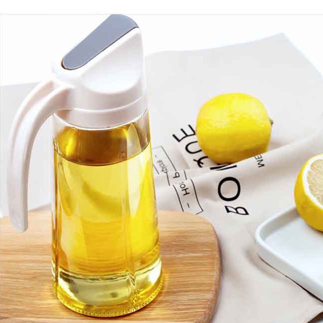 Bình thuỷ tinh đựng dầu ăn, xì dầu, nước nắm tự động mở nắp