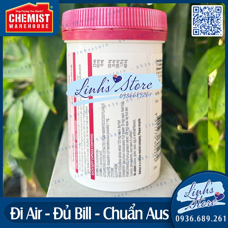 Trắng sáng da Swisse Beauty Bright Skin 60 viên 💙 Chemist Warehouse - Úc | linhsstore