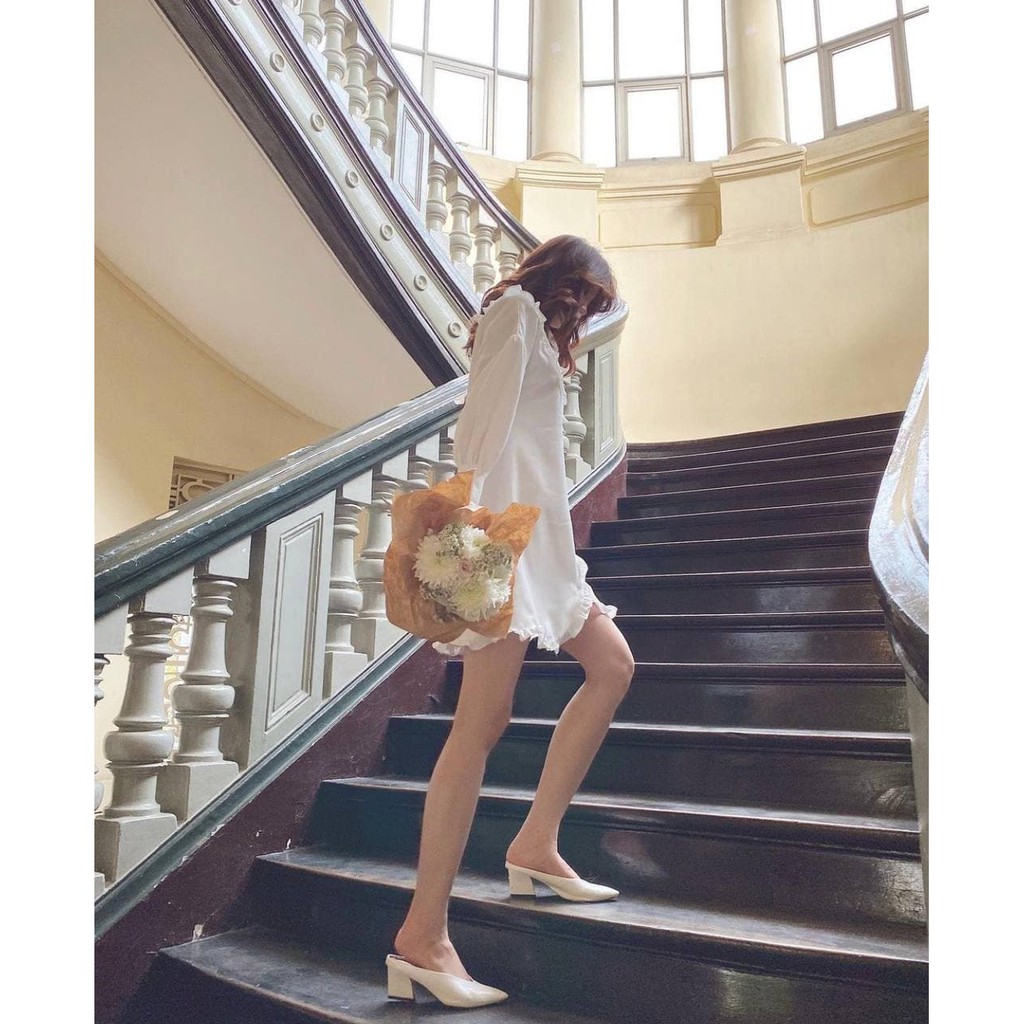 Đầm Sơ Mi Vintage (TRẮNG)