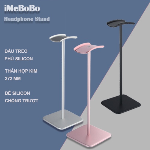 Giá để tai nghe chụp tai chống trượt alumium không phai màu GTN04 - Headphone stand  chiều cao vượt trội 272mm