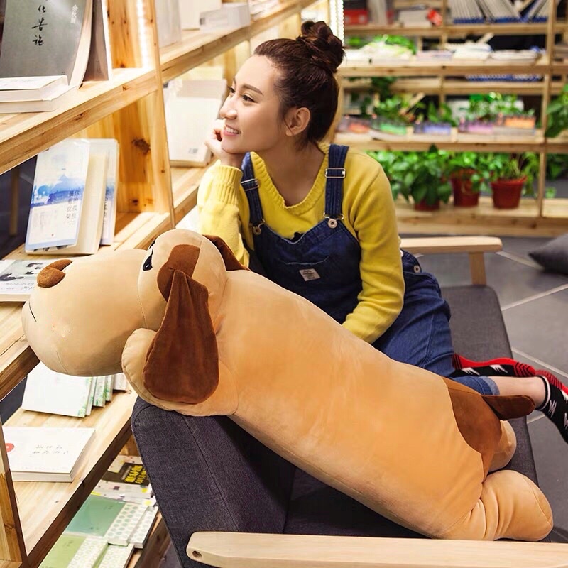 Gối ôm Gấu bông chó Husky, mũi trái tim chất liệu bông cao cấp đủ size 45cm, 55cm, 70cm, 90cm,-SANBEO.VN