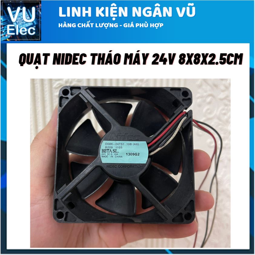 Quạt Tản Nhiệt 24V 8x8 - 9x9CM Nidec Chính Hãng