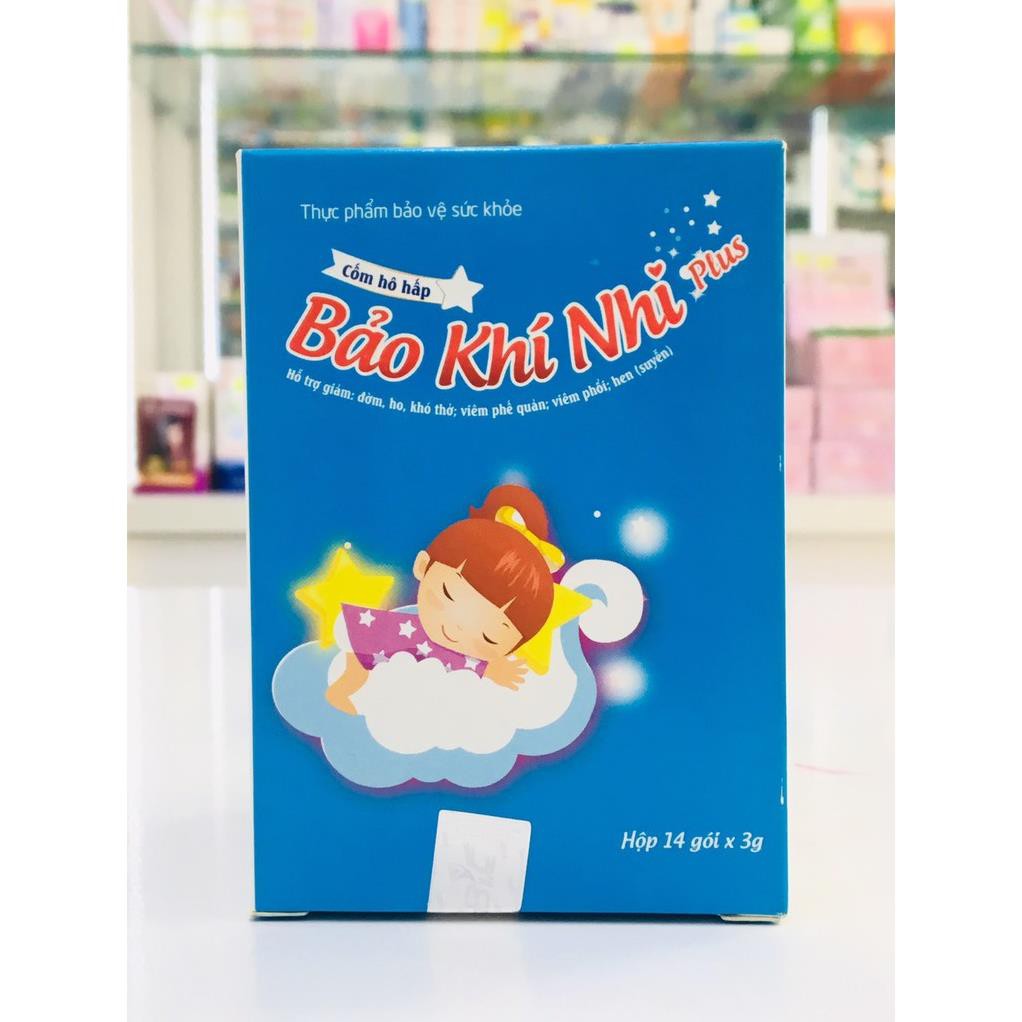 Bảo Khí Nhi Plus (14 gói)-Hỗ trợ giảm đờm , ho , khó thở , viêm phế quản , hen , viêm phổi (Amipharma) - FREESHIP 99k