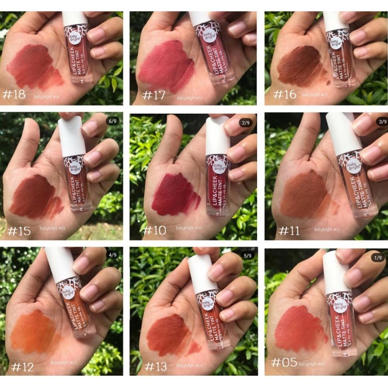 Son Kem Lì Baby Bright Lip And Cheek Matte Tint Thái Lan Full 20 Màu