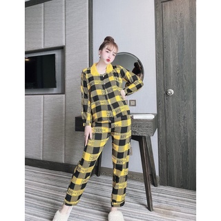 Set Bộ Lụa Mango Kiểu Sọc Thời Trang - Mẫu Mặc SP Thật