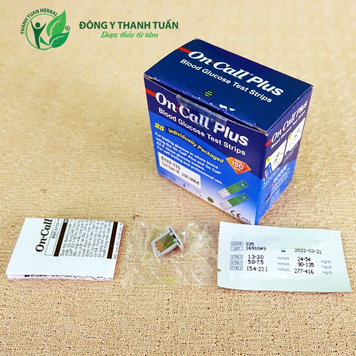 [Phụ Kiện Chính Hãng] Hộp 25 que thử đường huyết On Call Plus | ThanhTuanMedical