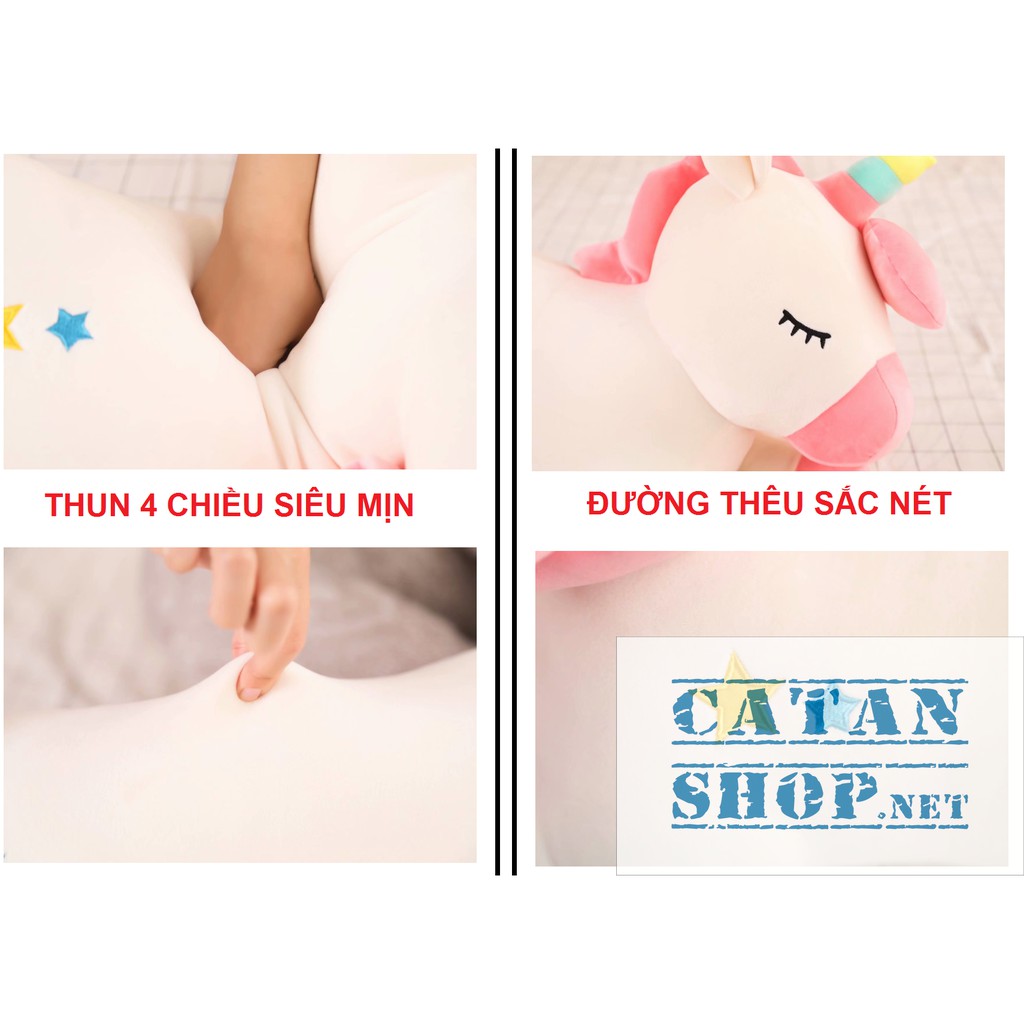 Gối mền NGỰA PONY 3 trong 1 siêu cute, hàng loại 1 thun 4 chiều siêu mịn, bộ chăn gối văn phòng unicorn kỳ lân