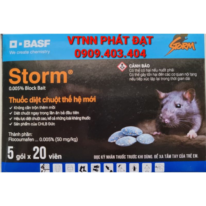 Thuốc Diệt Chuột Thế Hệ Mới STORM ( Gói 20 Viên)