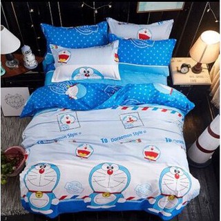 Ra nệm 1m6 x 2m mẫu Doremon tem thư (không vỏ gối nằm)