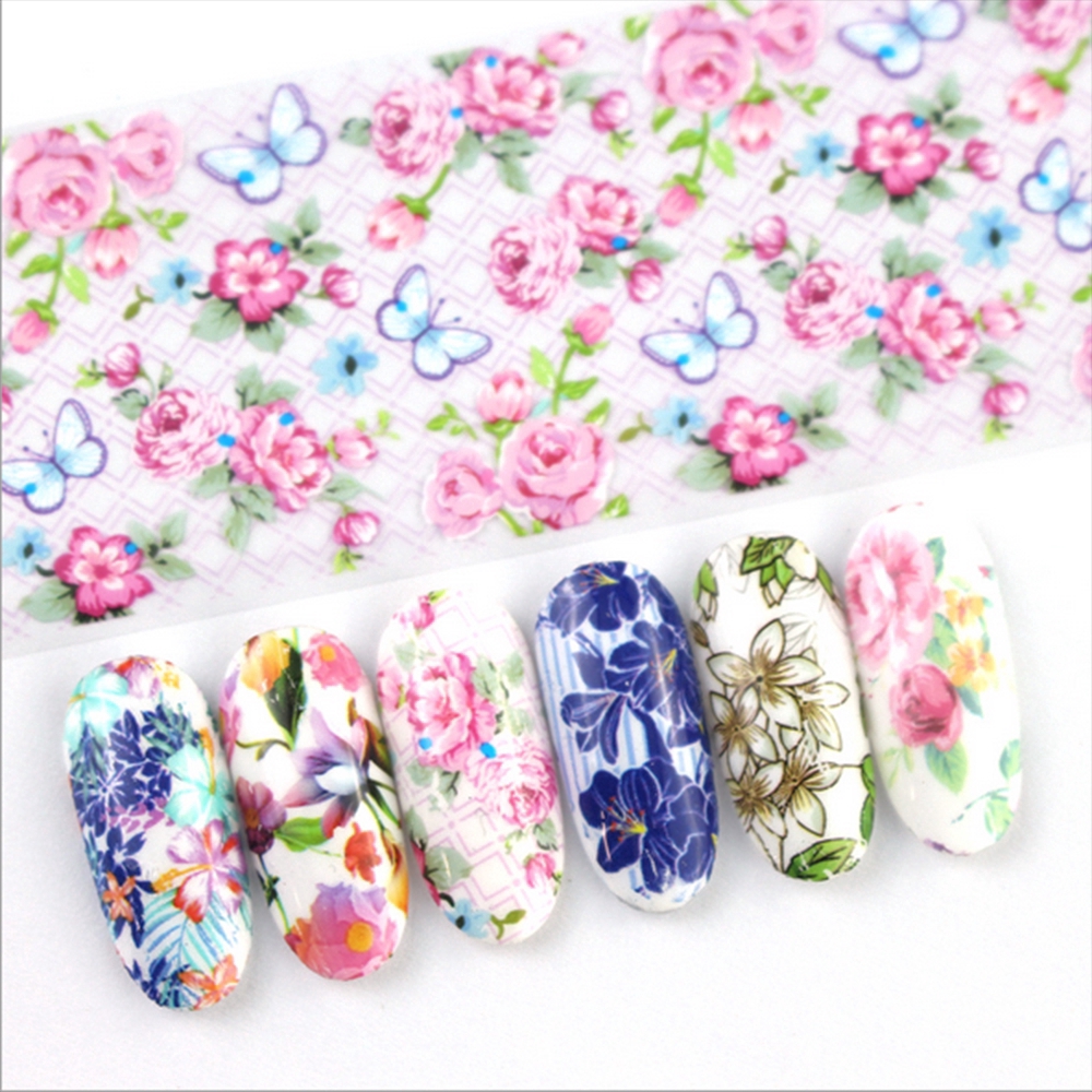 [Hàng mới về] Set 10 sticker trang trí móng nghệ thuật hình hoa đẹp mắt