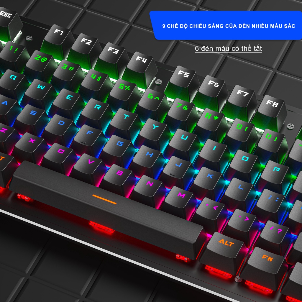 Bàn phím cơ học Leaven K880 Pro GRB đã vận chuyển cùng ngày Bàn phím máy tính