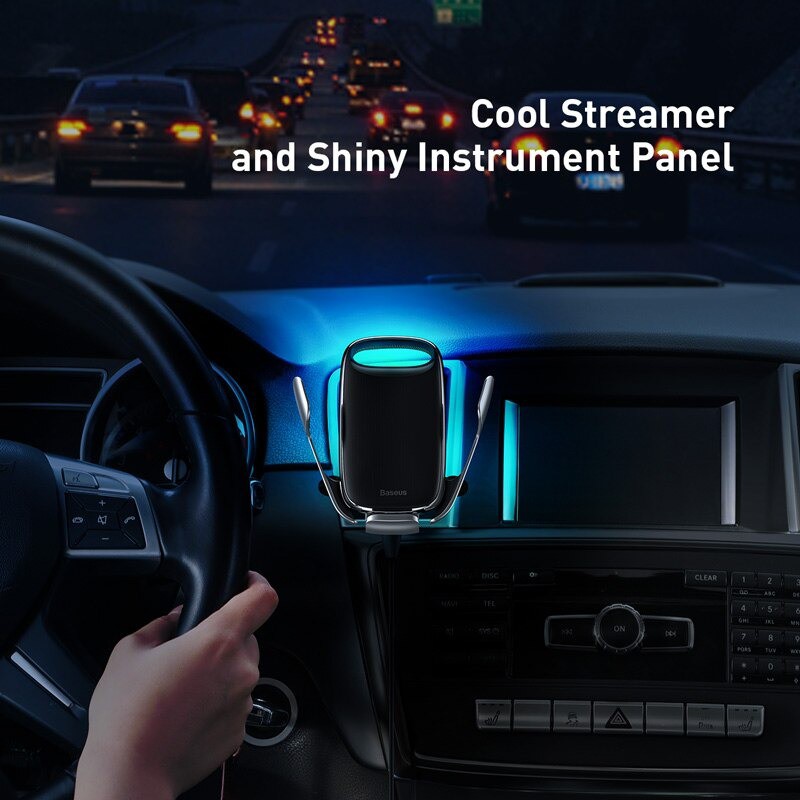 Bộ đế giữ điện thoại tích hợp sạc nhanh không dây dùng cho xe hơi Baseus Milky Way Electric Bracket Wireless Charger 15W | BigBuy360 - bigbuy360.vn