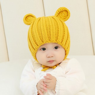 Mũ Len Tai Gấu Cho Bé lamme4.0