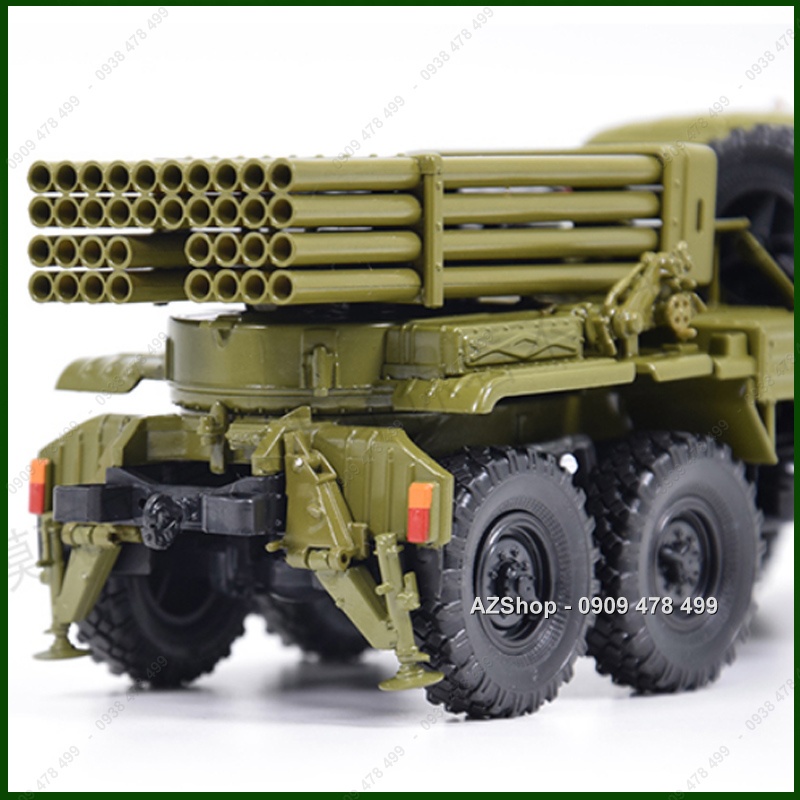 Mô Hình Chi Tiết Xe Tải ZIL 131 Pháo Loạt GRAD BM21 kiểu Kachiusa - Tỉ Lệ 1:43