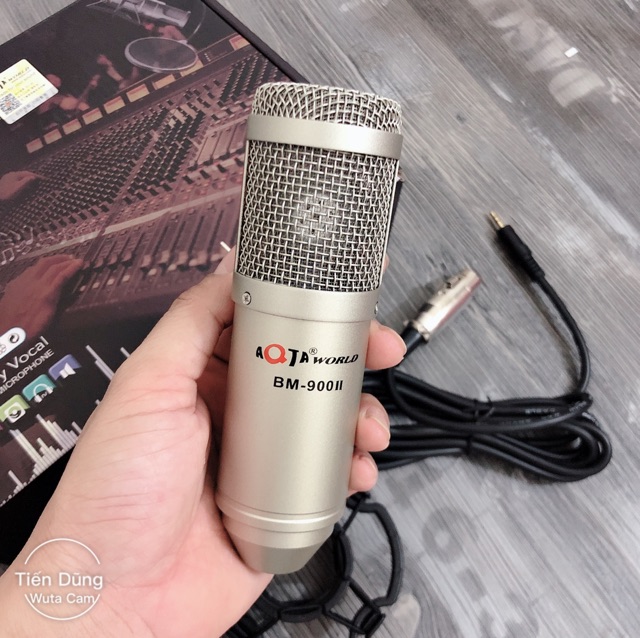 Mic thu âm AQTA BM900 II dùng cho tất cả các Sound card dòng mic nguồn 5V