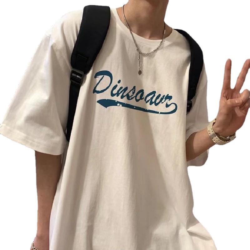 Áo Thun Dáng Rộng In Chữ Phong Cách Hip Hop Đường Phố Mùa Hè Cho Nam Và Nữ Cỡ Lớn M-5XL