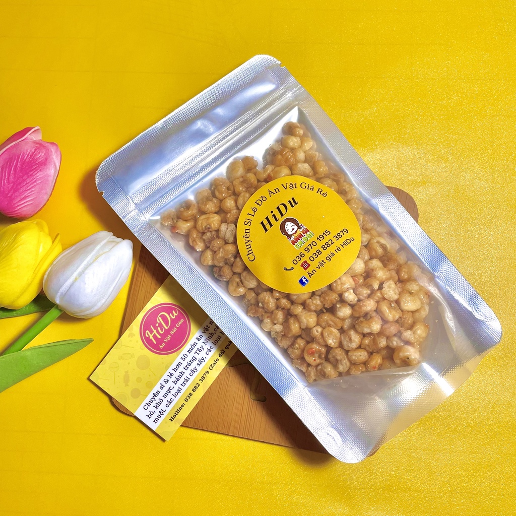 500gr Bắp sấy giòn tỏi ớt loại ngon Ăn vặt HiDu vừa ngon vừa rẻ