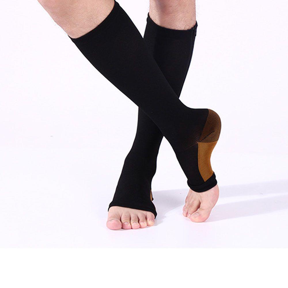 Vớ Nén Dày Dặn Hỗ Trợ Chân Có Khóa Kéo Cho Nam Nữ