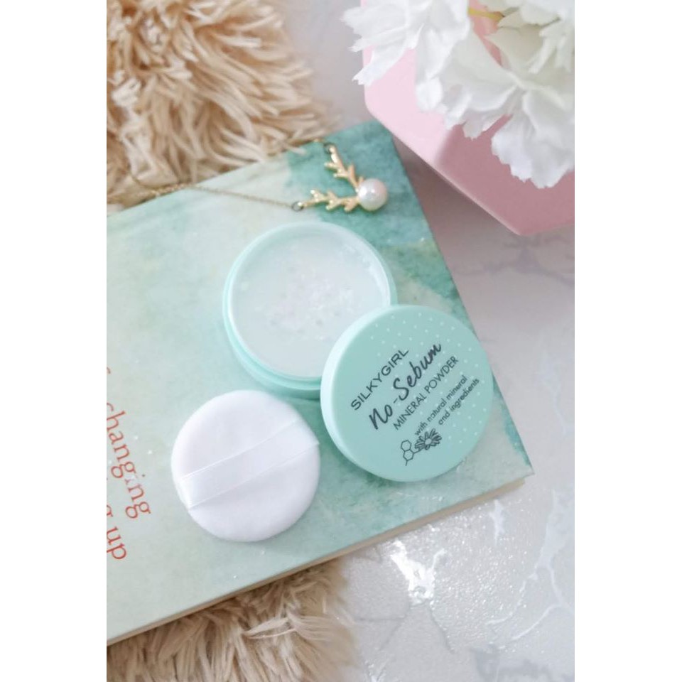 Phấn Phủ Khoáng Kháng Khuẩn, Kiềm Dầu Silkygirl No-sebum Mineral Powder 5g | BigBuy360 - bigbuy360.vn