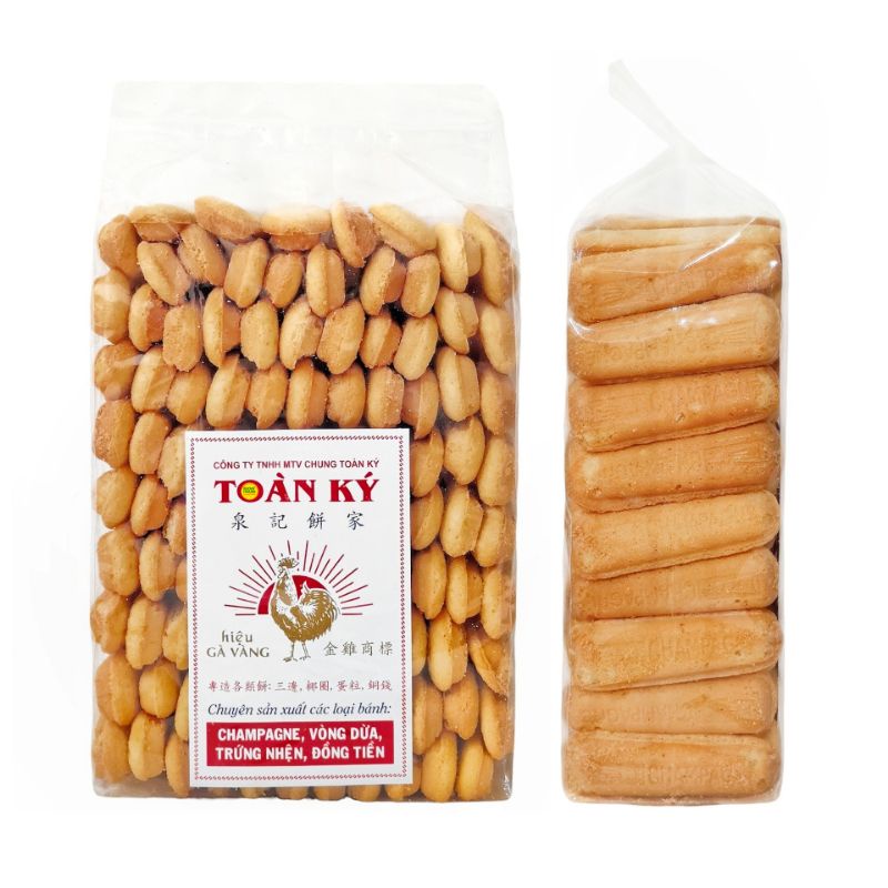 BÁNH CHAMPAGNE NHỎ TOÀN KÝ - KHÔNG PHỦ ĐƯỜNG - BÁNH SÂM PANH - 500G