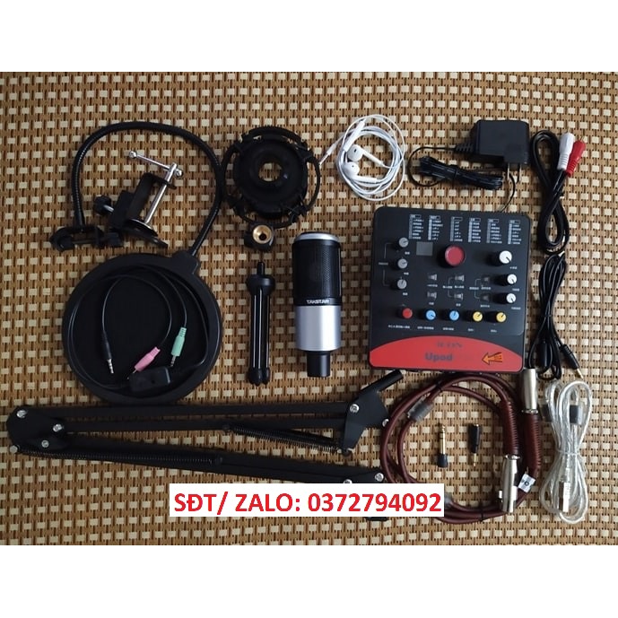 Combo Micro Thu Âm Takstar PC K320+ Sound Card Icon Upod Pro đầy đủ phụ kiện tặng tai nghe nhét