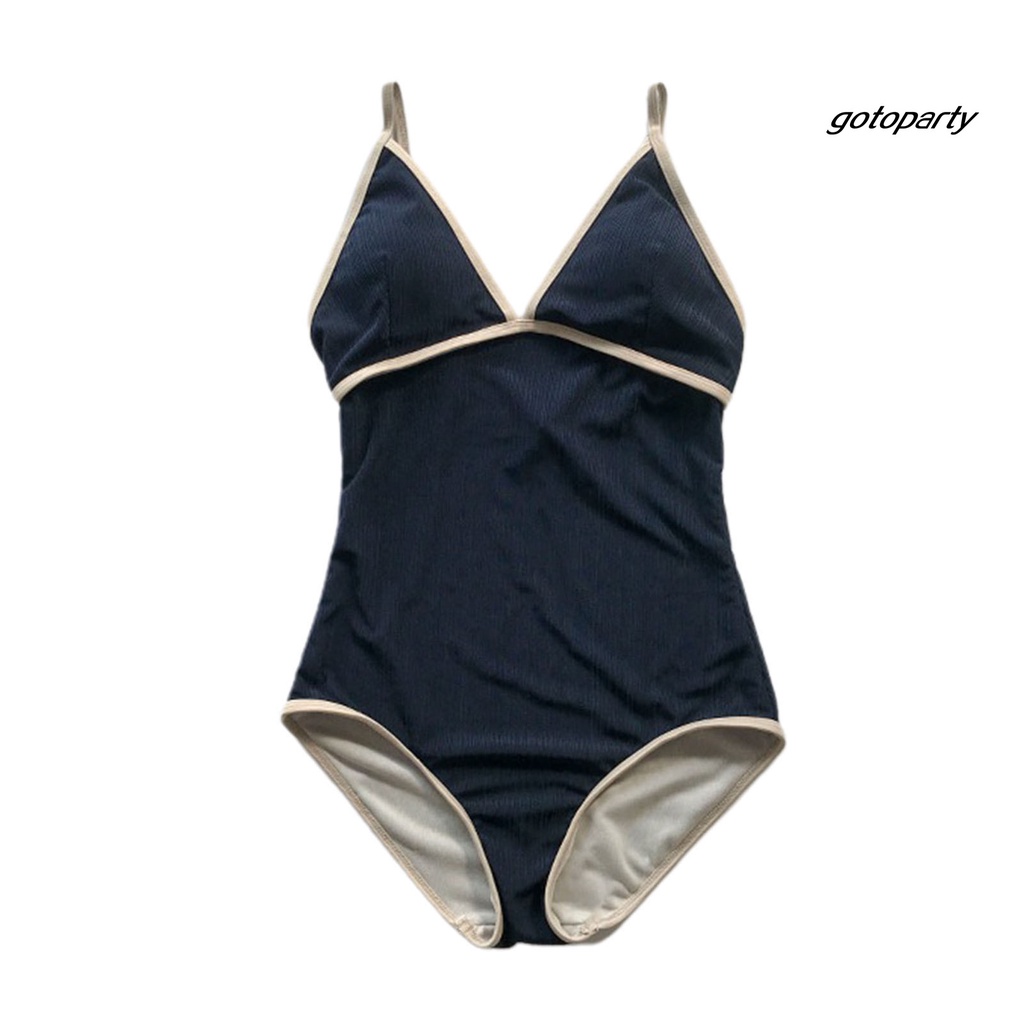 Bộ Đồ Bơi Một Mảnh Cổ Chữ V Khoét Sâu Màu Trơn Thời Trang Mùa Hè Cho Nữ | BigBuy360 - bigbuy360.vn