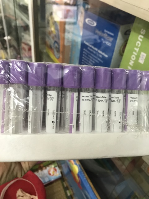 Ống nghiệm chân không nắp tím EDTA K2,K3