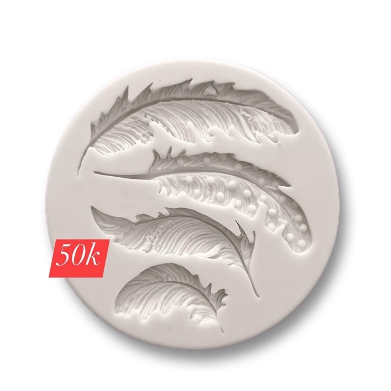 khuôn silicon lông vũ trang trí bánh hàng đẹp