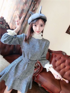 Váy len nữ đuôi cá thắt eo