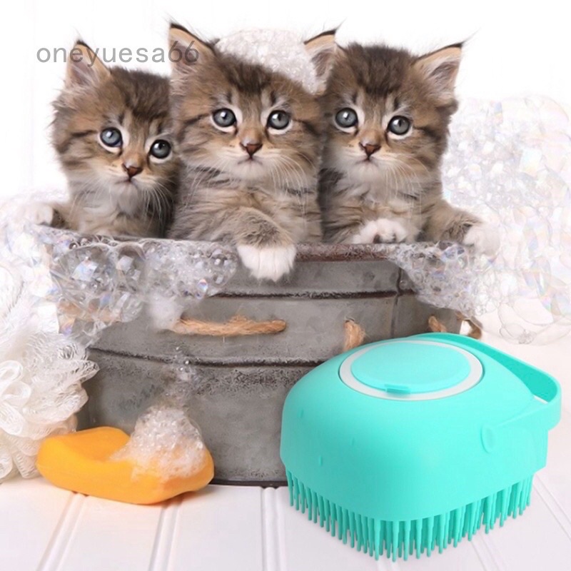 Bàn Chải Tắm Tạo Bọt Cho Chó Mèo Dụng cụ tắm chó mèo