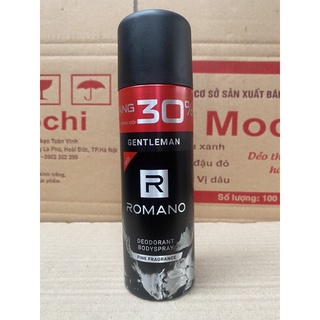 Xịt ngăn mùi toàn thân Romano 150ml ( sẵn 3 mầu)