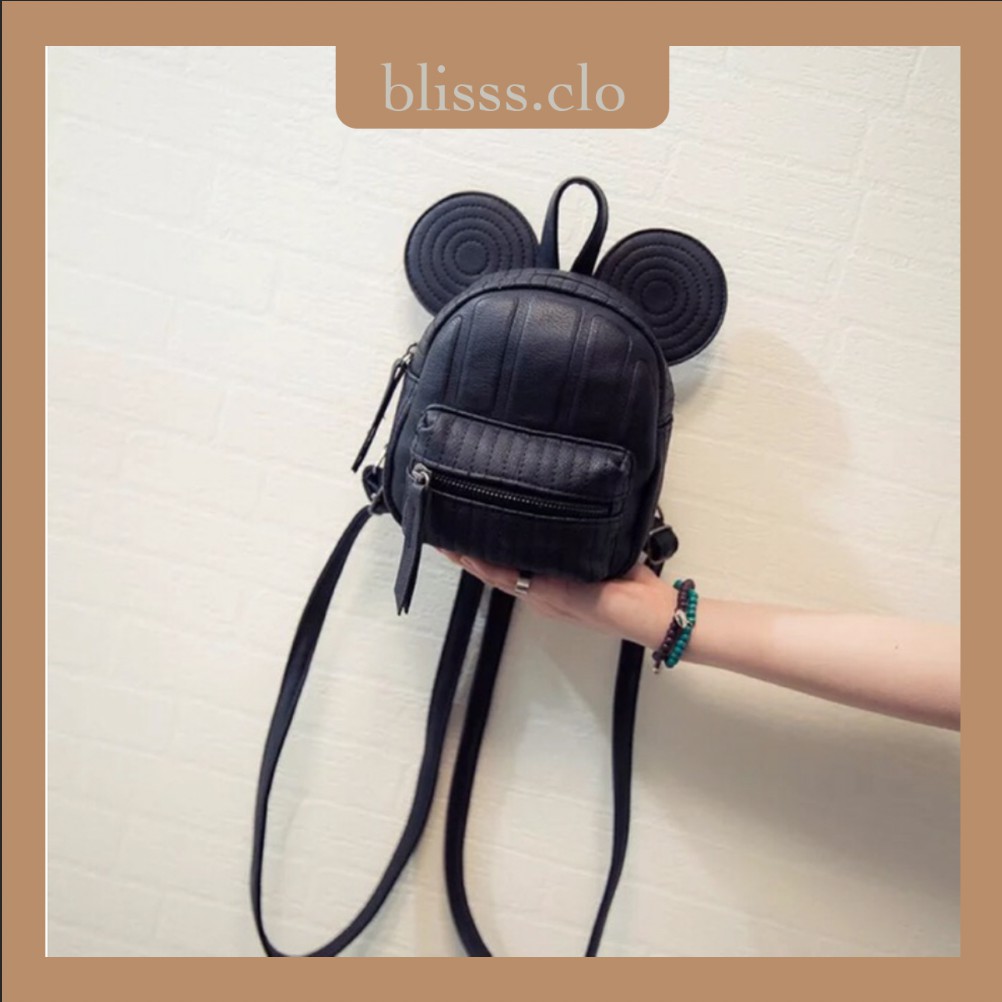 [ CÓ SẴN] Balo Mini Tai Chuột Mickey Ulzzang - Balo đi học cho bé