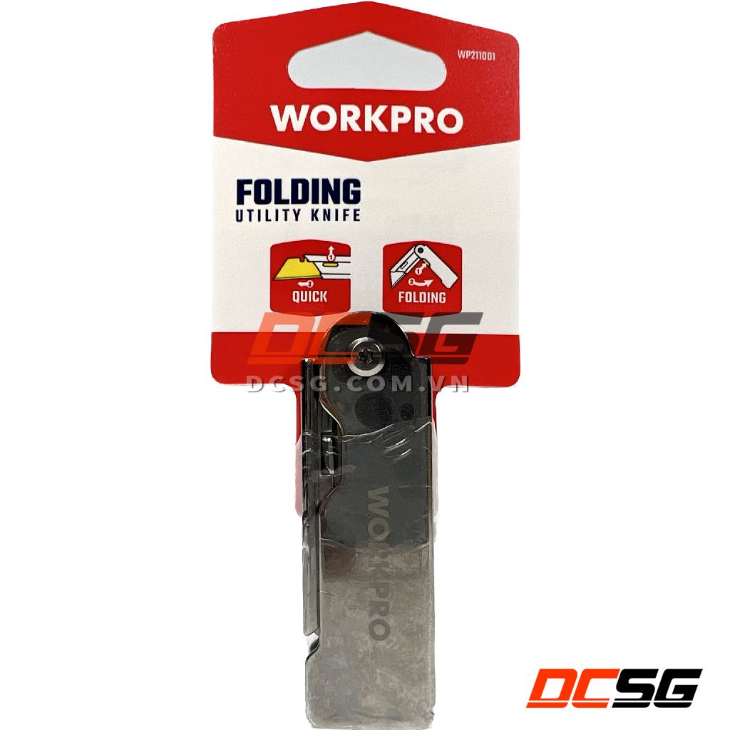 Dao rọc giấy loại gấp thép không gỉ Workpro WP211001 | DCSG