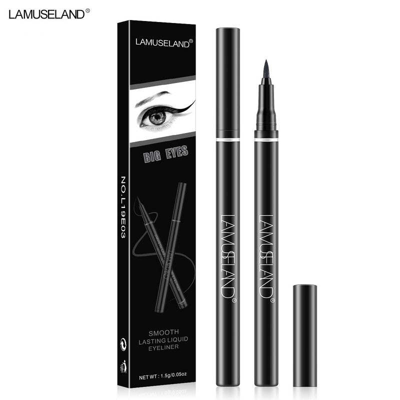 Bút kẻ mắt dạng lỏng LAMUSELAND,Thích hợp cho người mới kẻ mắt,chống nước, giữ màu lâu,Bút kẻ mắt nước màu đen lâu trôi | BigBuy360 - bigbuy360.vn